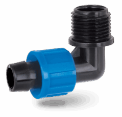 Угол 16*Н3/4 с гайкой Poelsan