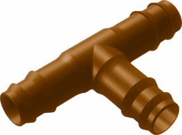 Тройник 16*16*16 (коричневый) WIS